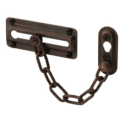 Prime-Line Door Guard with Steel Chain, Classic Bronze U 11201